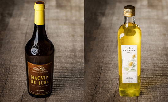 Les huiles, vinaigres et vins